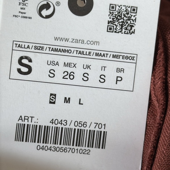 NWT Zara The Veronica Linen jumpsuit In Terracotta Size S - Picture 9 of 10